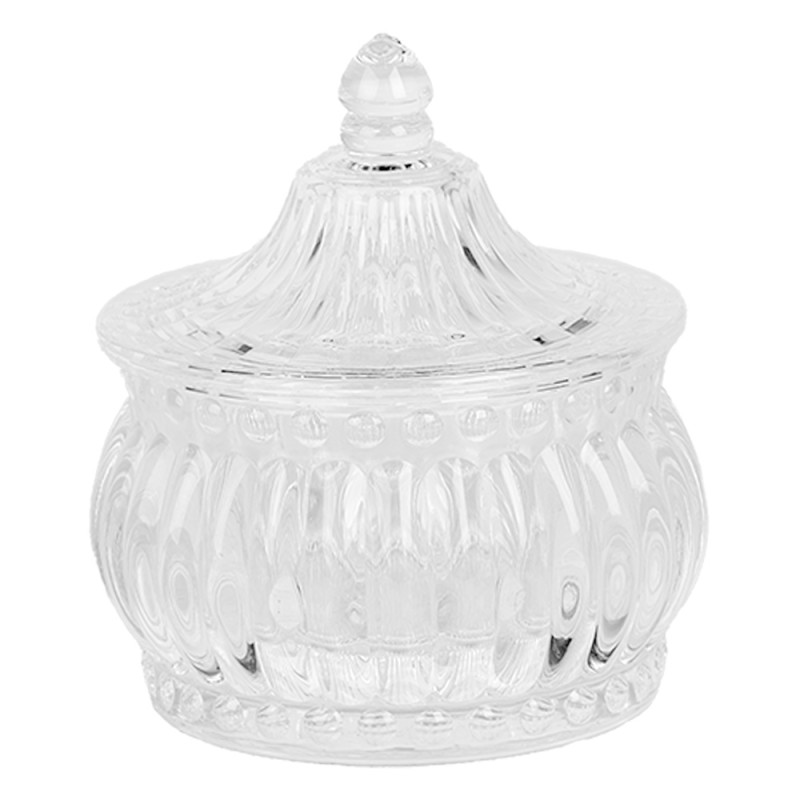 Clayre & Eef Storage Jar Ø 10x11cm Transparent Glass