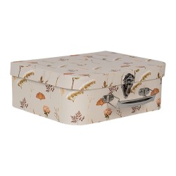 Clayre & Eef Aufbewahrungsbox 3er Set Bücher (3) 30x21x9 / 25x18x9 / 20x16x8 cm Beige Karton Rechteck Blumen