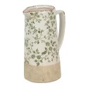 Clayre & Eef Brocca decorativa 21x14x26 cm Verde Ceramica Fiori