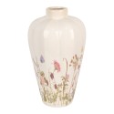 Clayre & Eef Vase Ø 24x40 cm Beige Rose Céramique Fleurs