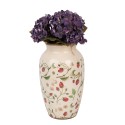 Clayre & Eef Vase Ø 16x27 cm Beige Rouge Céramique Fraises