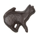 Clayre & Eef Door Knob Cat 5x3x5 cm Brown Metal