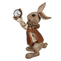 Clayre & Eef Figurine Rabbit 13 cm Brown Polyresin