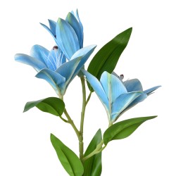 Clayre & Eef Fleur artificielle 71 cm Bleu Plastique