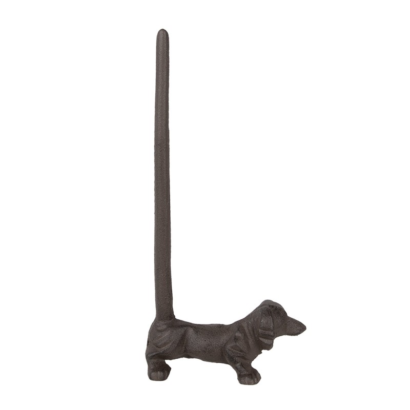 Clayre & Eef Küchenrollenhalter Hund 14x8x30 cm Braun Metall