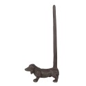 Clayre & Eef Küchenrollenhalter Hund 14x8x30 cm Braun Metall