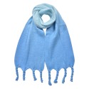 Clayre & Eef Winter Scarf Women 32x220 cm Blue Synthetic Rectangle