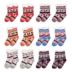 Clayre & Eef Kerstsokken set van 12 one size Meerkleurig Synthetisch Herten