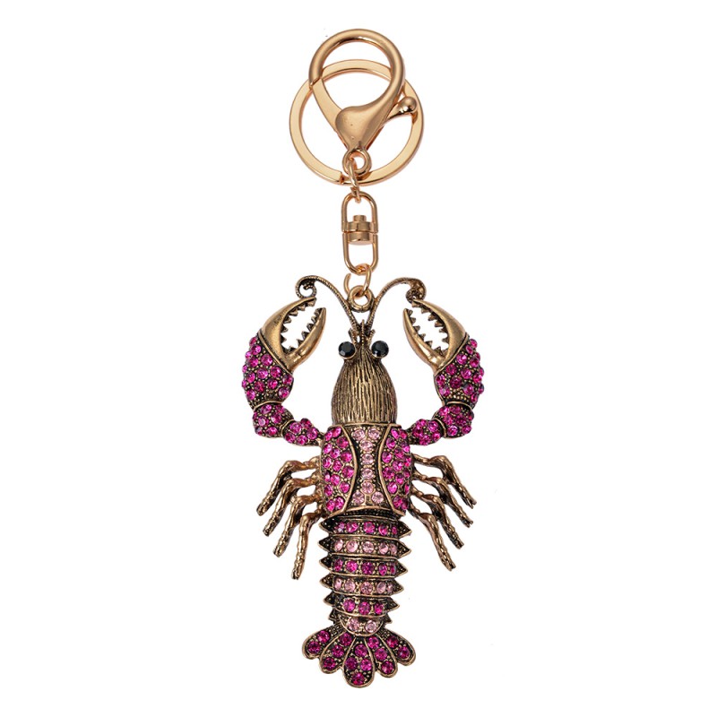 Clayre & Eef Keychain Cancer 5x2x9 cm Gold colored Metal
