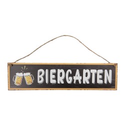 Clayre & Eef Text Sign 40x10 cm Brown Metal Beer
