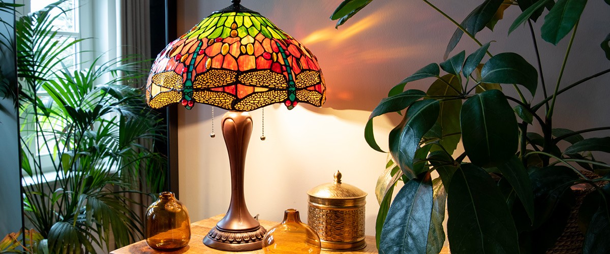 Verstikkend rijstwijn Op de kop van LumiLamp Tiffany lampenkappen online bestellen bij MilaTonie