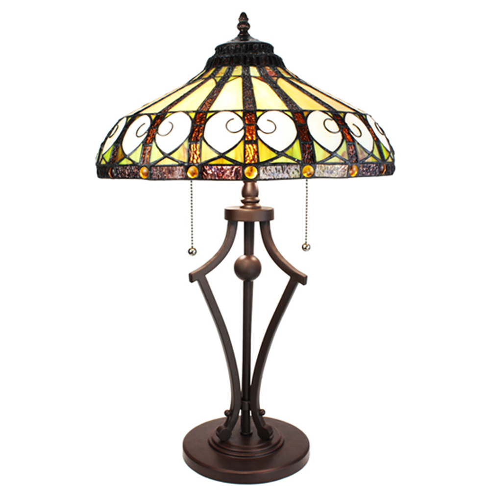 Tafellamp Tiffany Ø 41x64 cm E27/max 2x60W