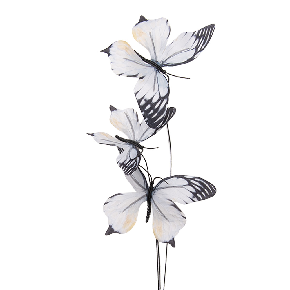 Decoratie tak met vlinders 10x10x65 cm