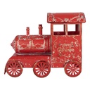 Décoration Train Rouge Blanc 69x15x28 cm