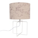 Tischlampe Beige, Weiß Ø 22x34 cm E27/max 1x60W