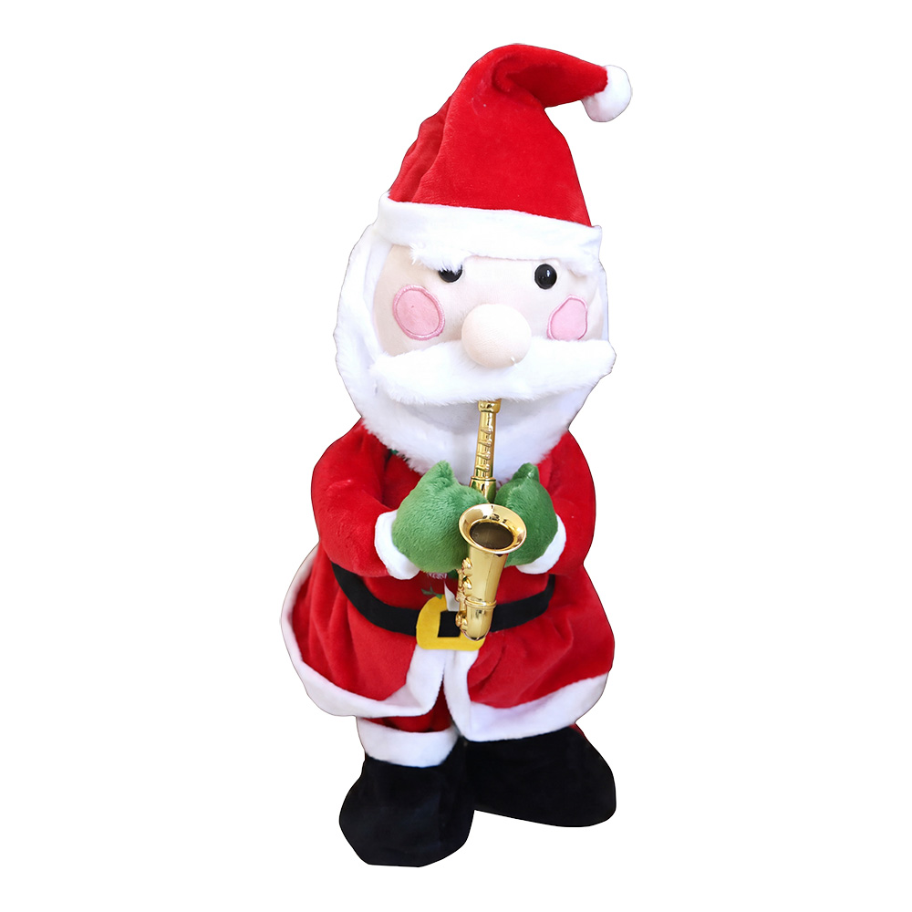 Natalizie Babbo Natale danzante Rosso Bianco 25x15x38 cm