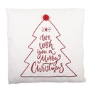Coussin rempli Blanc Rouge 45x5x45 cm