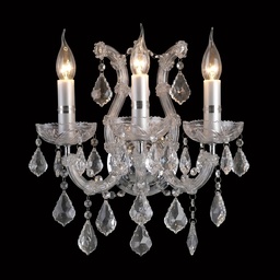 [5LL-CR130] Wandlampe Goldfarbig, Transparent 35x21x40 cm E14/max 3x40W