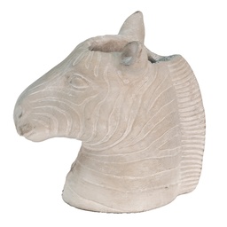 [6TE0386S] Blumentopf für Innen Pferd Grau 16x10x15 cm