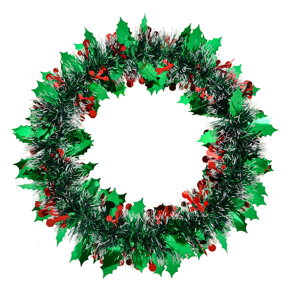 Christmas Decoration Wreath Green Ø 35x4 cm