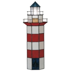 [5LL-1166] Lampada parete Tiffany Faro Rosso, Bianco Ø 21x56 cm E14/max 2x25W