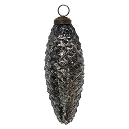 [6GL3924] Christmas Bauble Black Ø 6x17 cm