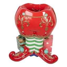 [5PR0177] Support d'arbre de Noël Rouge Vert 57x41x66 cm