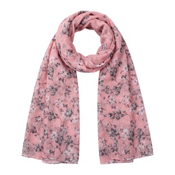 Clayre & Eef Gemusterter Damenschal Rosa Polyester