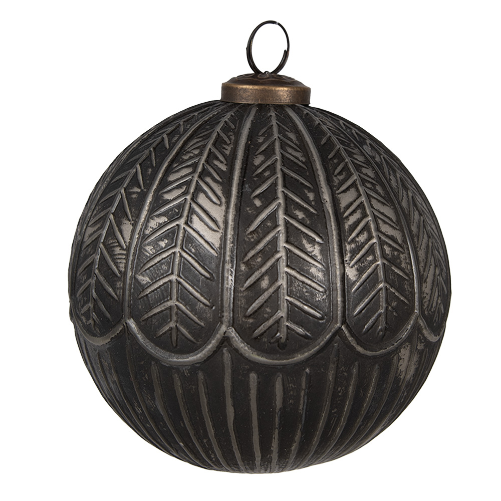 Palla di natale Nero Grigio Ø 12x12 cm
