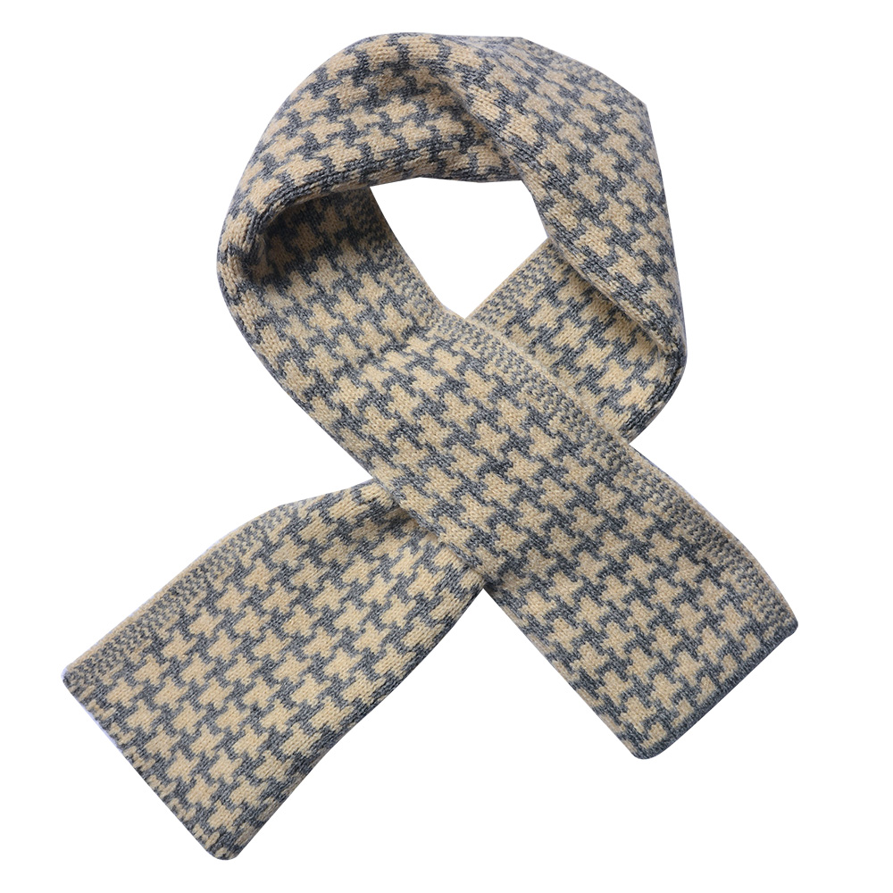 Scarf Women Print Grey 15x85 cm