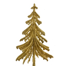 [65800] Decorazione Albero di Natale Color oro 17x8x37 cm