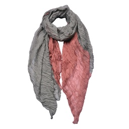 [JZSC0755] Schal Damen Muster Rosa, Grau 90x180 cm