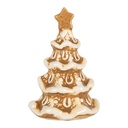 Decoration Christmas tree Brown White 6x5x9 cm
