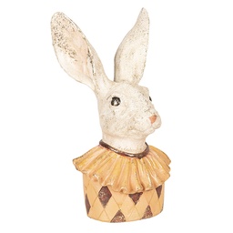 [6PR2518] Decoration Statue Rabbit Beige, Yellow 11x8x24 cm