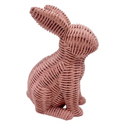 [6PR6414] Décoration Lapin Rose 12x7x17 cm