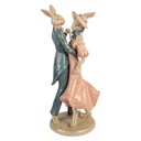 Decorazione conigli danzanti Beige Rosa Blu 20x18x47 cm