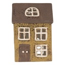Porte-lampes de Noël Chalet Vert Marron 10x7x14 cm