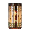 Wall Lamp Tiffany Beige, Brown 20x11x36 cm E14/max 2x40W