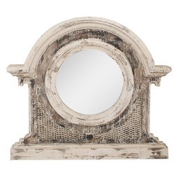 [52S299] Miroir mural Beige Marron 89x8x82 cm