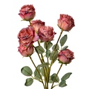 Rami Artificiali Decorativi con fiori Rosa Verde 8x8x55 cm