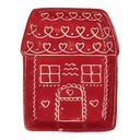 Piatto da Colazione Rosso Bianco 15x19x3 cm