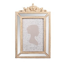 [2F1324] Cornice Foto Color oro Beige 15x2x23 cm / 10x15 cm