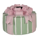 Clayre & Eef Candle holder Ø 10x7 cm Pink Plastic