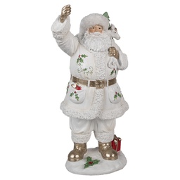 [6PR4295] Decorazione Babbo Natale Bianco 21x23x43 cm