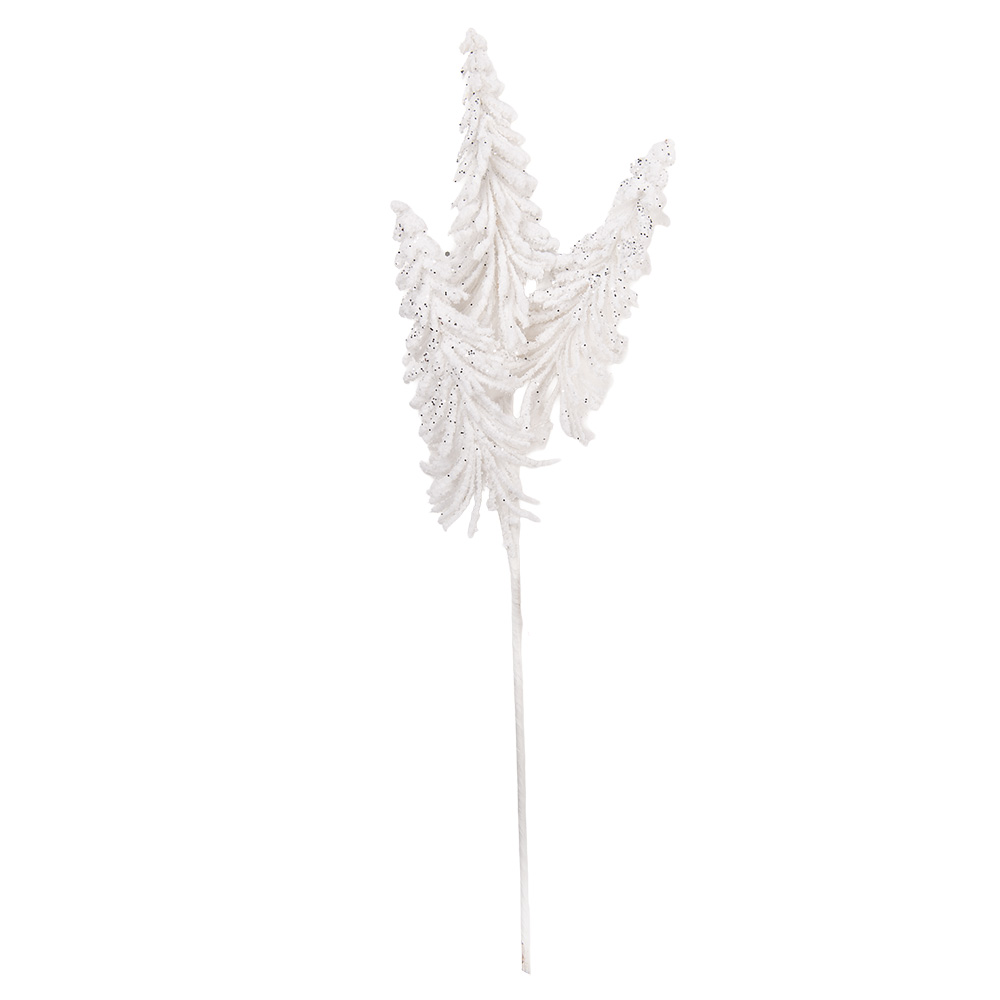 Decorazione Albero di Natale Bianco 8x6x55 cm