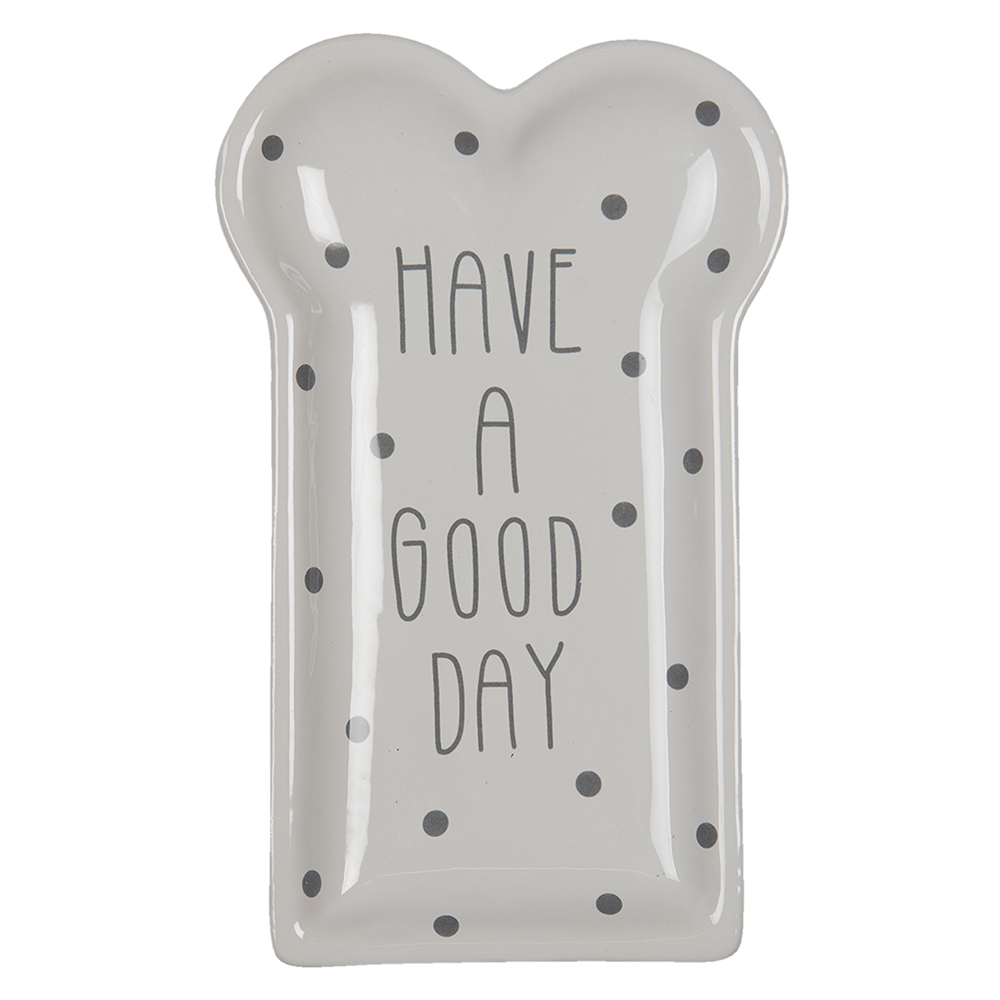 Crockery Breakfast Plates White 10x17x2 cm