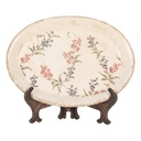 Piatto Decorativo Beige Rosa 25x18x3 cm