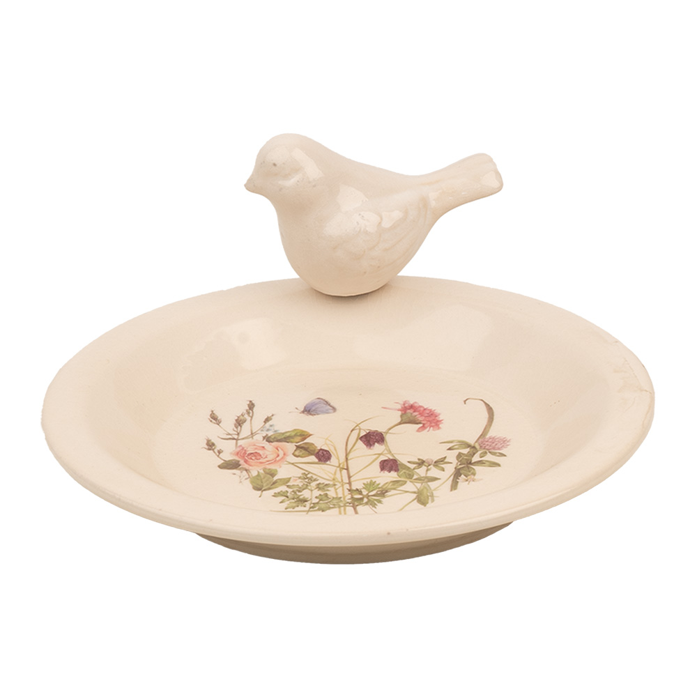 Mangeoire pour les oiseaux Beige Rose Ø 21x10 cm