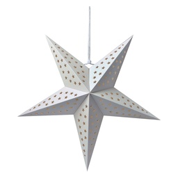 [6PA0512LW] Decorazione Natalizie Stella Bianco 60x22x60 cm