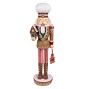 Weihnachtsdeko Nussknacker Braun Rot 13x12x46 cm